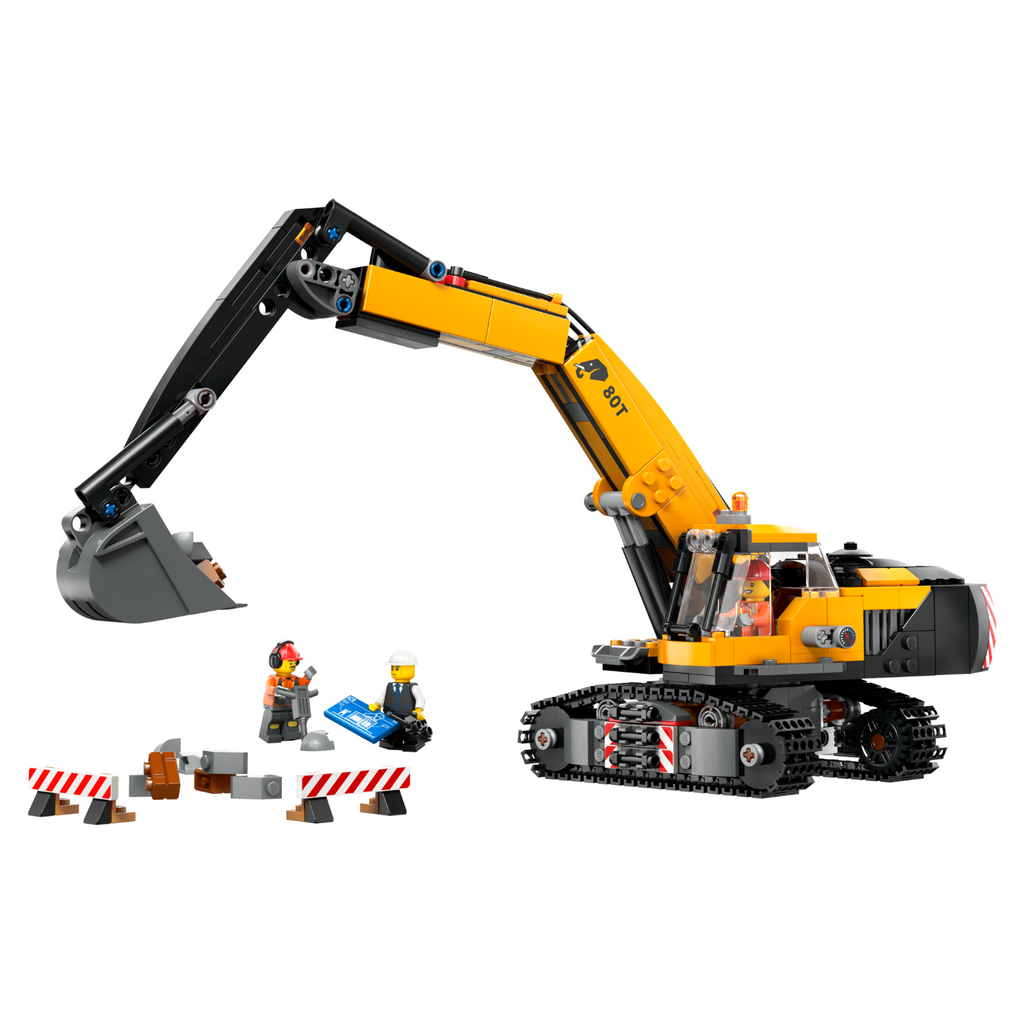 LEGO® City Yellow Construction Excavator - Máy Xúc Xây Dựng Màu Vàng - LEGO 60420 - Hình ảnh chi tiết 2