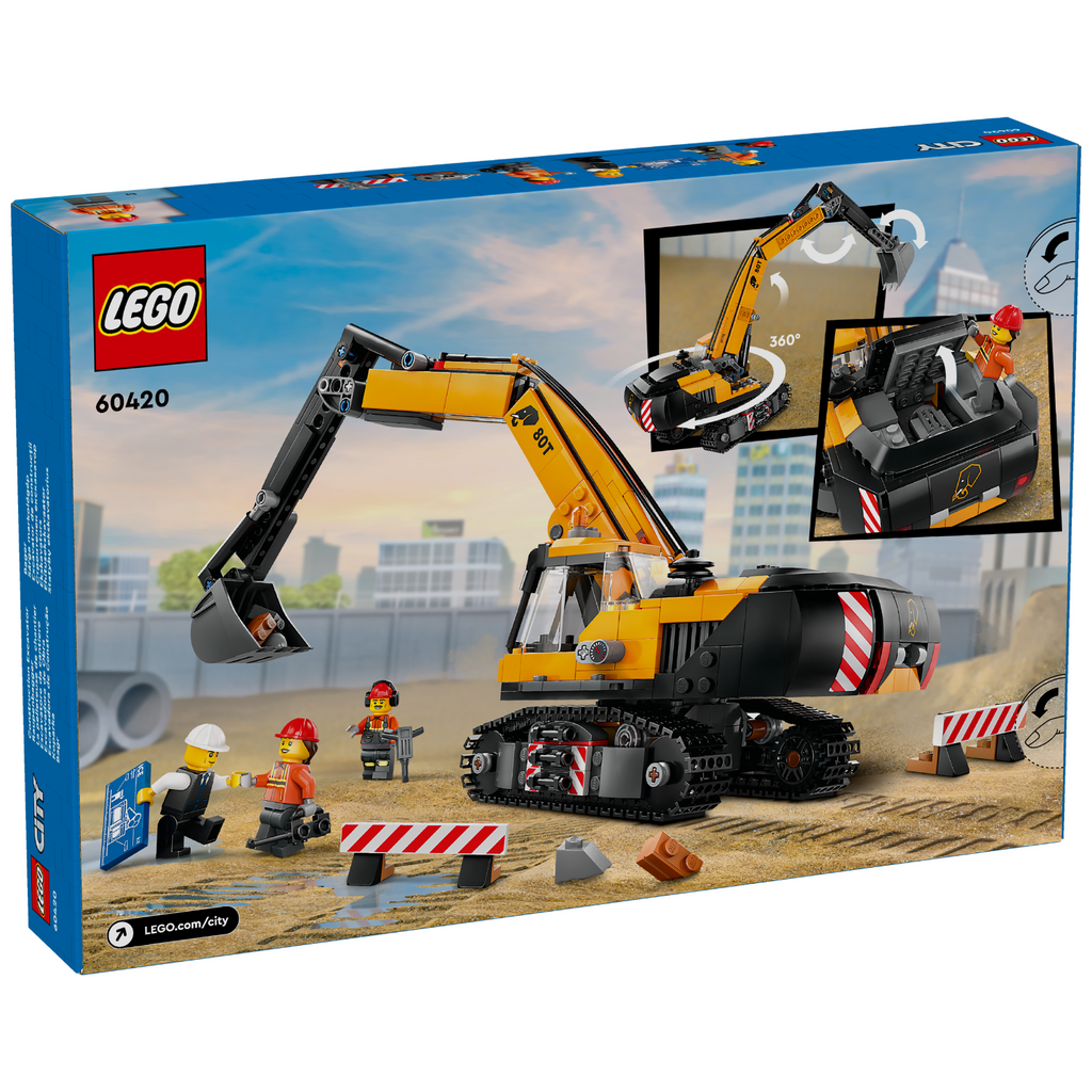 LEGO® City Yellow Construction Excavator - Máy Xúc Xây Dựng Màu Vàng - LEGO 60420 LEGO - Building Sets