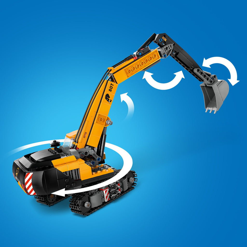 LEGO® City Yellow Construction Excavator - Máy Xúc Xây Dựng Màu Vàng - LEGO 60420 - Hình ảnh bổ sung 8