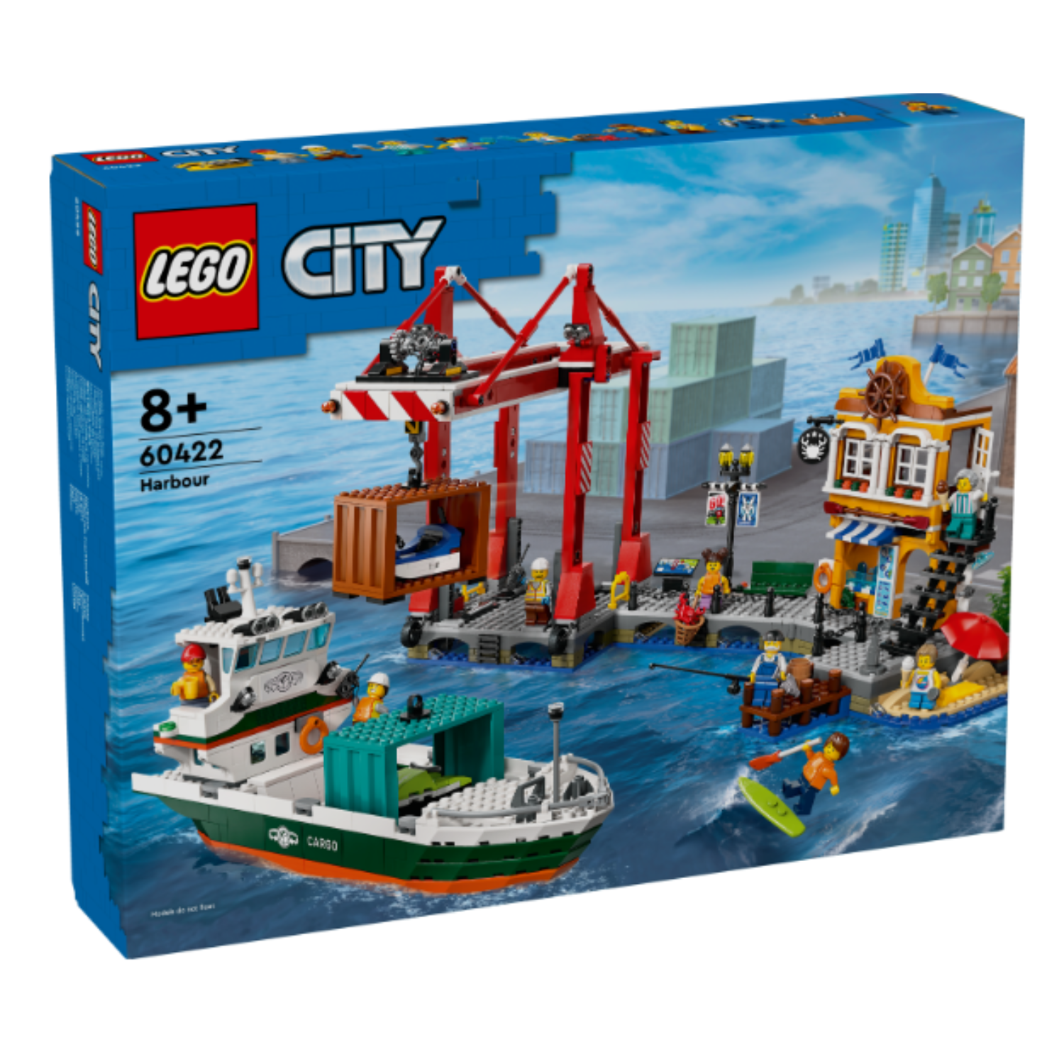 LEGO® City Seaside Harbor with Cargo Ship - Đồ Chơi Lắp Ráp Cảng Biển và Tàu Chở Hàng - LEGO 60422 - Hình ảnh sản phẩm