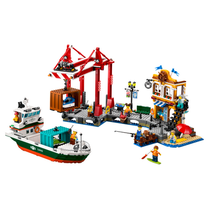 LEGO® City Seaside Harbor with Cargo Ship - Đồ Chơi Lắp Ráp Cảng Biển và Tàu Chở Hàng - LEGO 60422 - Hình ảnh chi tiết 2