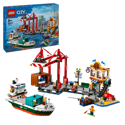 LEGO® City Seaside Harbor with Cargo Ship - Đồ Chơi Lắp Ráp Cảng Biển và Tàu Chở Hàng - LEGO 60422 LEGO - ảnh 2 - LEGO Buildi