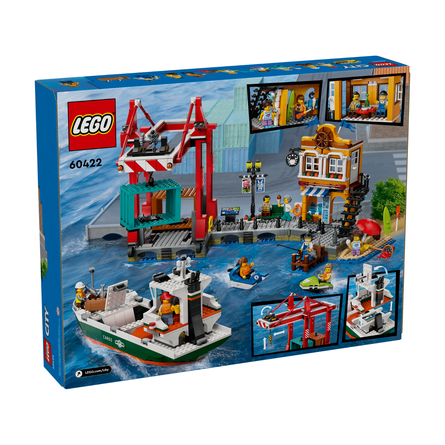 LEGO® City Seaside Harbor with Cargo Ship - Đồ Chơi Lắp Ráp Cảng Biển và Tàu Chở Hàng - LEGO 60422 LEGO - ảnh 3 - LEGO Buildi