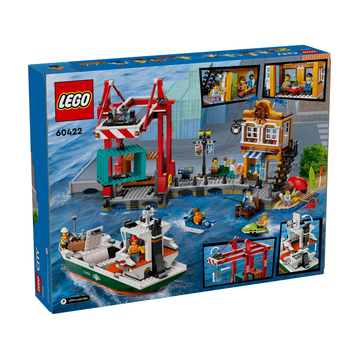 LEGO® City Seaside Harbor with Cargo Ship - Đồ Chơi Lắp Ráp Cảng Biển và Tàu Chở Hàng - LEGO 60422 LEGO - ảnh 3 - LEGO Buildi