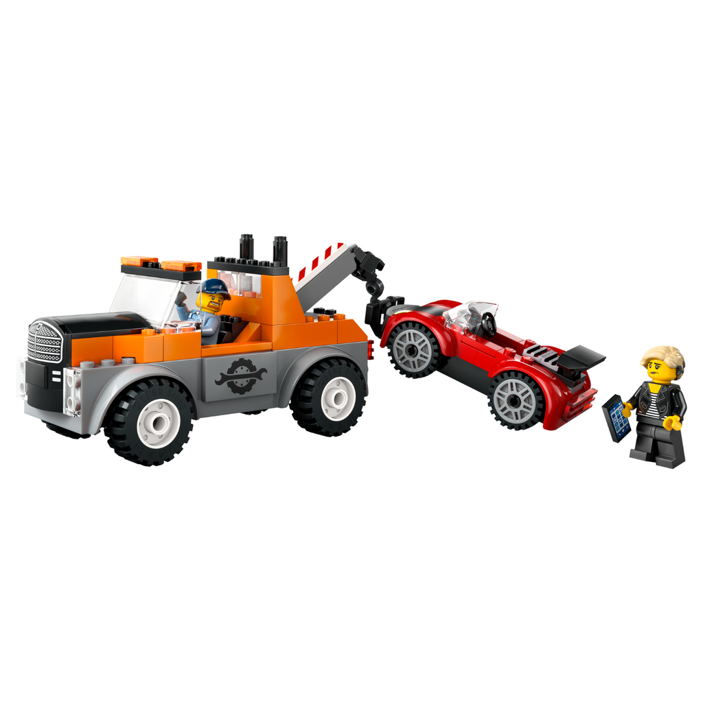 LEGO® City Tow Truck and Sports Car Repair - Bộ Lắp Ráp Xe Cứu Hộ và Xe Thể Thao - LEGO 60435 - Hình ảnh chi tiết 2