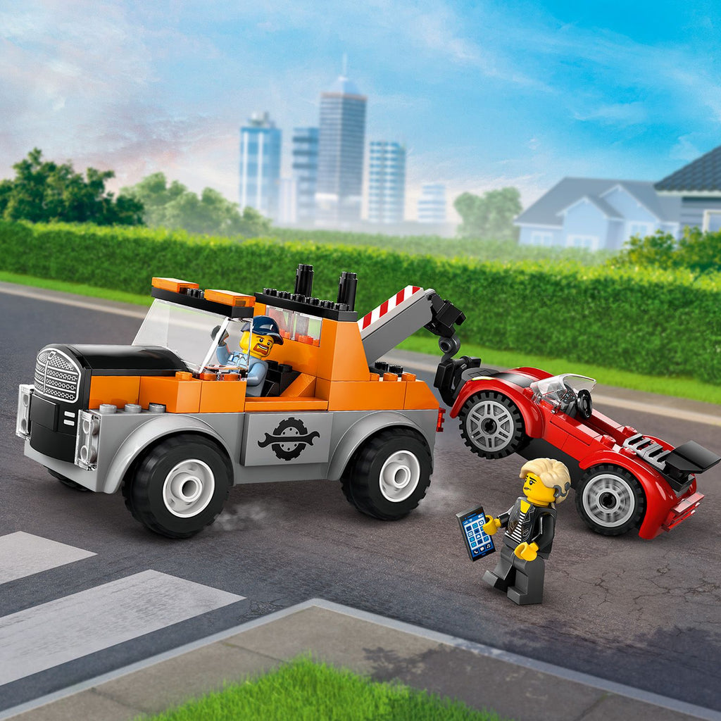 LEGO® City Tow Truck and Sports Car Repair - Bộ Lắp Ráp Xe Cứu Hộ và Xe Thể Thao - LEGO 60435 LEGO - ảnh 1 - Lego City