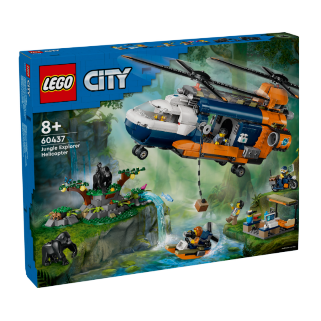 LEGO® City Jungle Explorer Helicopter at Base Camp - Bộ Đồ Chơi Trực Thăng Thám Hiểm Rừng Sâu LEGO 60437 - Hình ảnh sản phẩm