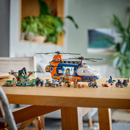 LEGO® City Jungle Explorer Helicopter at Base Camp - Bộ Đồ Chơi Trực Thăng Thám Hiểm Rừng Sâu LEGO 60437 - Hình ảnh bổ sung 5