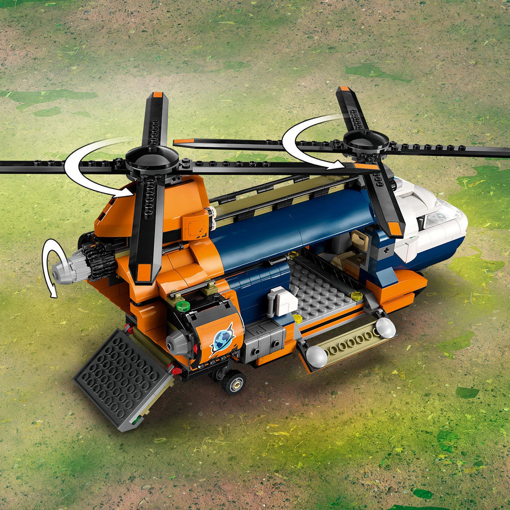 LEGO® City Jungle Explorer Helicopter at Base Camp - Bộ Đồ Chơi Trực Thăng Thám Hiểm Rừng Sâu LEGO 60437 - Hình ảnh bổ sung 6