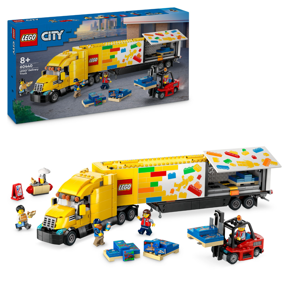 LEGO® City Yellow Delivery Truck - Bộ Lắp Ráp Xe Tải Giao Hàng Màu Vàng - LEGO City 60440 - Hình ảnh bổ sung 9