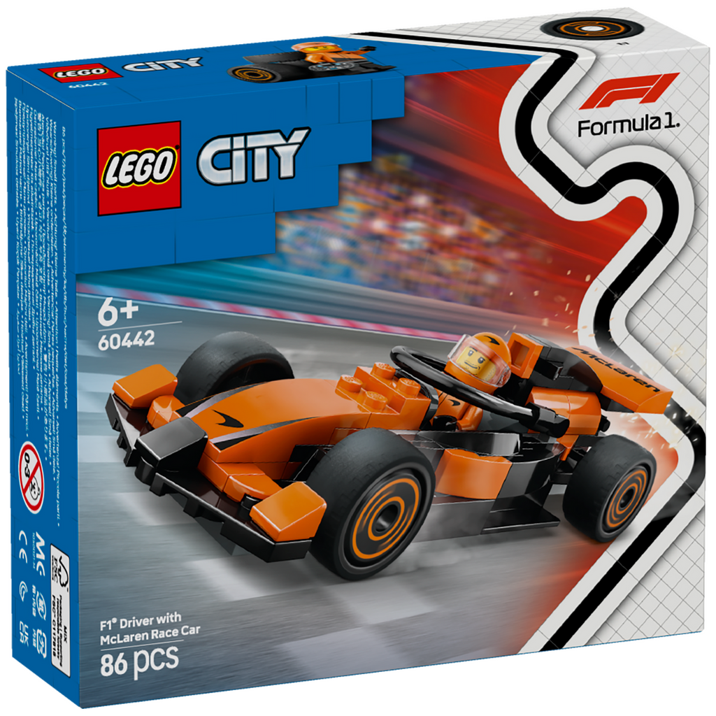 LEGO® City F1® Driver with McLaren Race Car - Đồ Chơi Lắp Ráp Xe Đua F1 McLaren 60442 - Hình ảnh sản phẩm