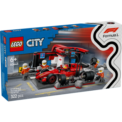 LEGO® City F1® Pit Stop & Pit Crew with Ferrari Car - Đồ Chơi Lắp Ráp Trạm Dừng Xe Đua Ferrari - LEGO 60443 - Hình ảnh sản phẩm