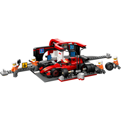 LEGO® City F1® Pit Stop & Pit Crew with Ferrari Car - Đồ Chơi Lắp Ráp Trạm Dừng Xe Đua Ferrari - LEGO 60443 - Hình ảnh chi tiết 2