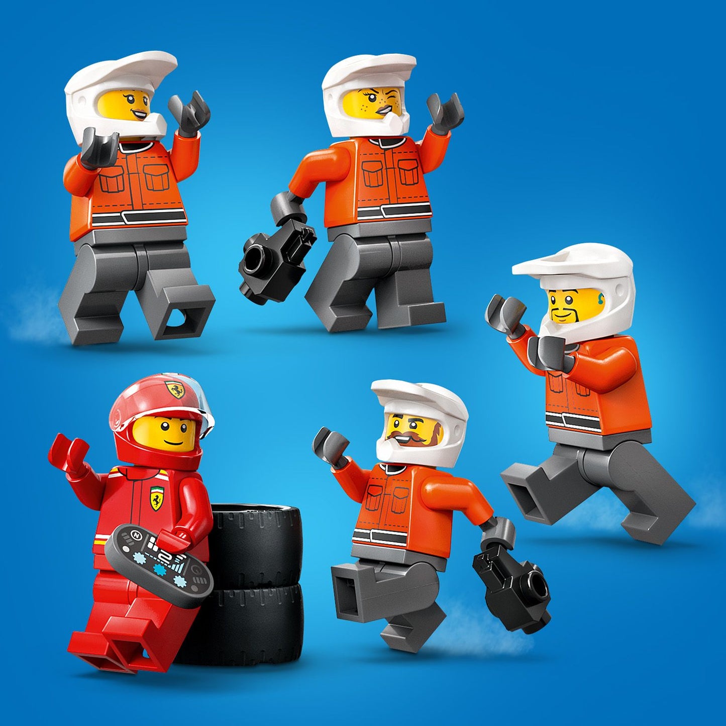 LEGO® City F1® Pit Stop & Pit Crew with Ferrari Car - Đồ Chơi Lắp Ráp Trạm Dừng Xe Đua Ferrari - LEGO 60443