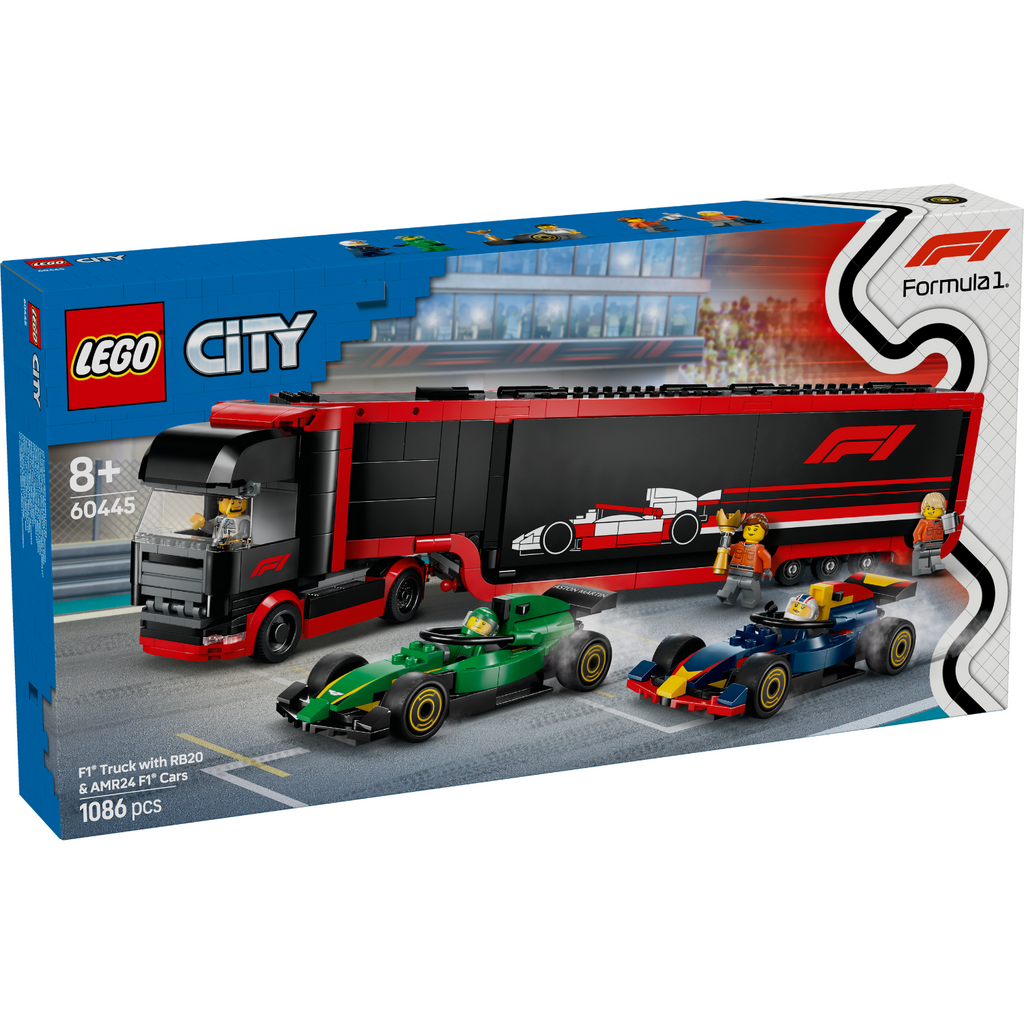 LEGO® City F1® Truck with RB20 & AMR24 F1® Cars - Mô Hình Xe Tải Vận Chuyển Đội Đua F1 - LEGO 60445 - Hình ảnh sản phẩm