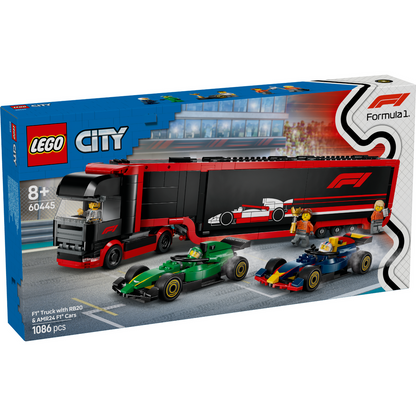 LEGO® City F1® Truck with RB20 & AMR24 F1® Cars - Mô Hình Xe Tải Vận Chuyển Đội Đua F1 - LEGO 60445 - Hình ảnh sản phẩm