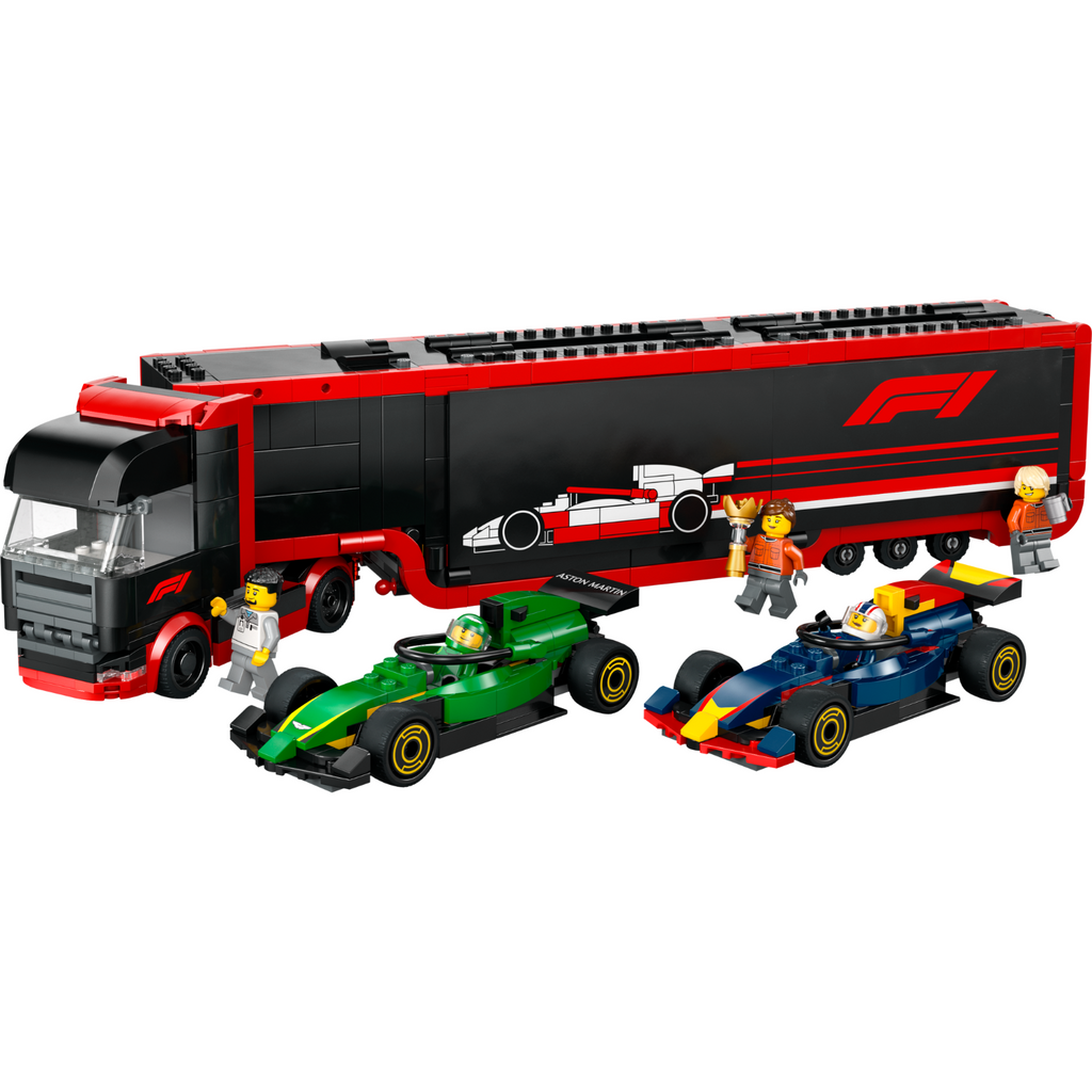 LEGO® City F1® Truck with RB20 & AMR24 F1® Cars - Mô Hình Xe Tải Vận Chuyển Đội Đua F1 - LEGO 60445 - Hình ảnh chi tiết 2