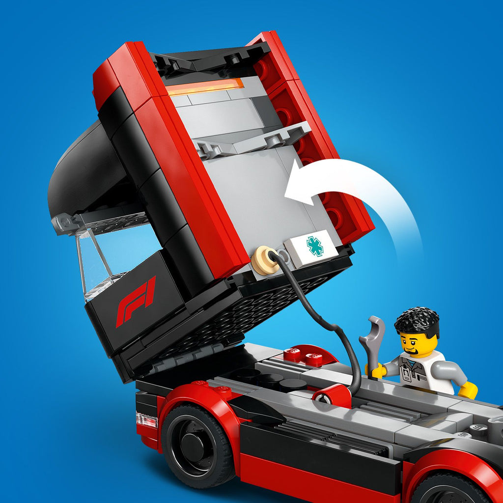 LEGO® City F1® Truck with RB20 & AMR24 F1® Cars - Mô Hình Xe Tải Vận Chuyển Đội Đua F1 - LEGO 60445 LEGO - ảnh 2 - Building S