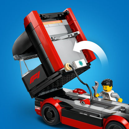 LEGO® City F1® Truck with RB20 & AMR24 F1® Cars - Mô Hình Xe Tải Vận Chuyển Đội Đua F1 - LEGO 60445 LEGO - ảnh 2 - Building S