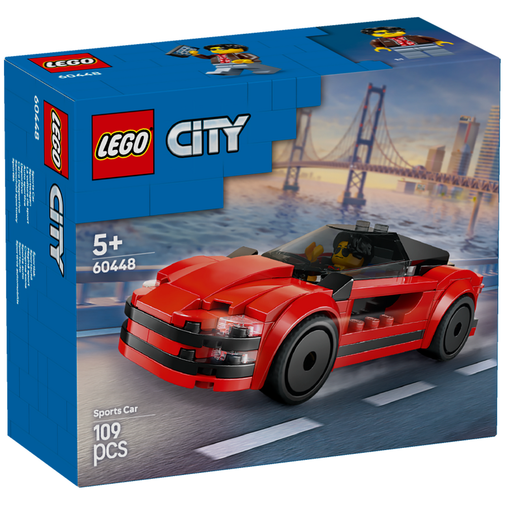 LEGO® City Red Sports Car - Đồ chơi lắp ráp xe thể thao đỏ - LEGO 60448 - Hình ảnh sản phẩm