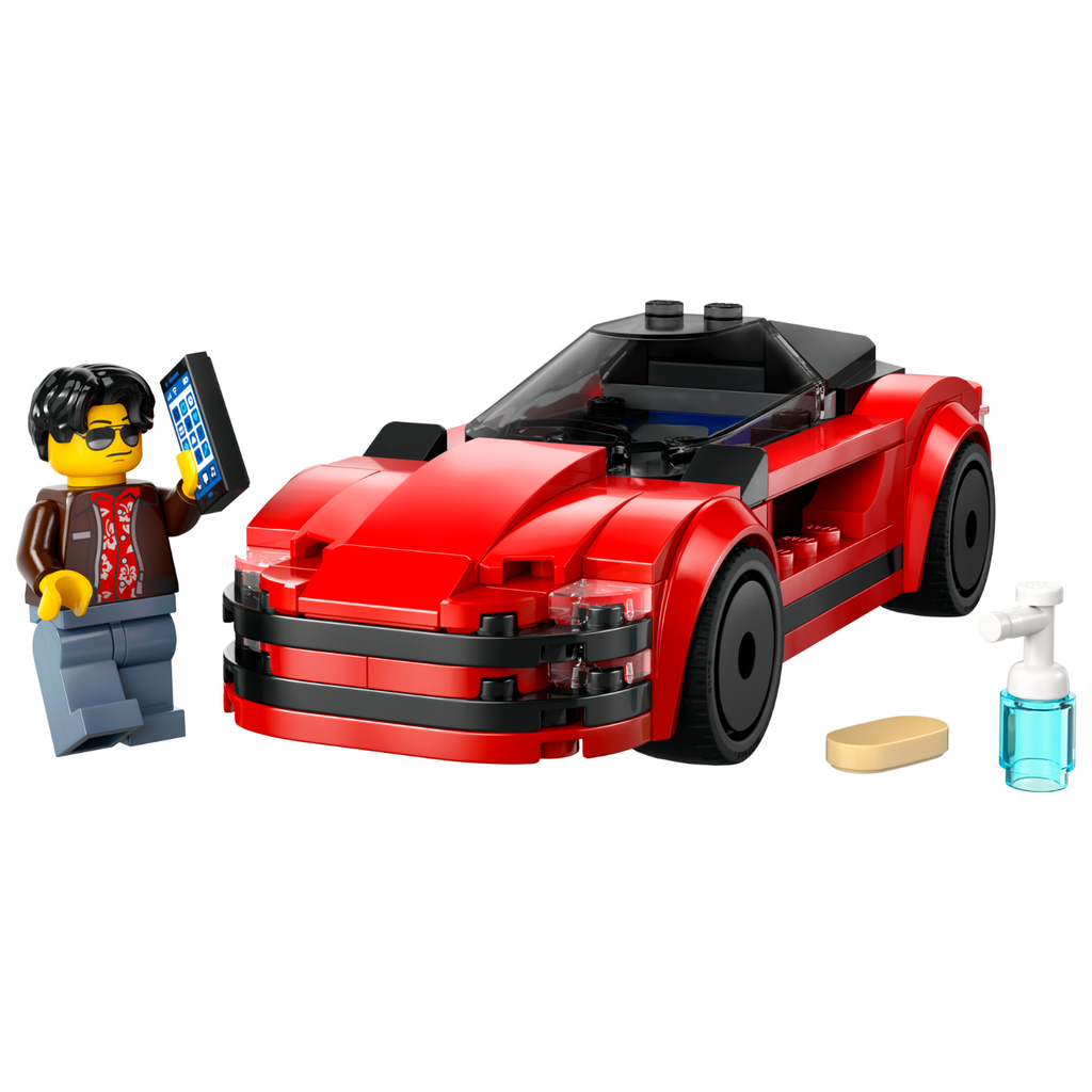 LEGO® City Red Sports Car - Đồ chơi lắp ráp xe thể thao đỏ - LEGO 60448 - Hình ảnh chi tiết 2