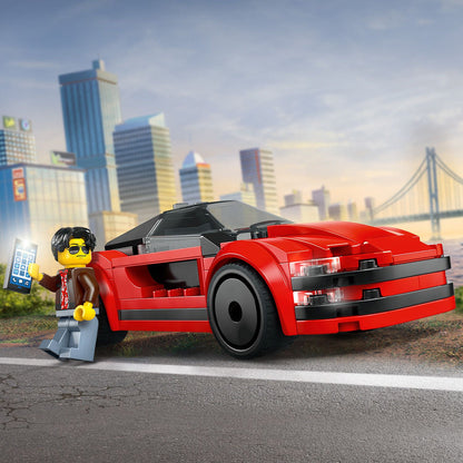 LEGO® City Red Sports Car - Đồ chơi lắp ráp xe thể thao đỏ - LEGO 60448 - Hình ảnh bổ sung 6