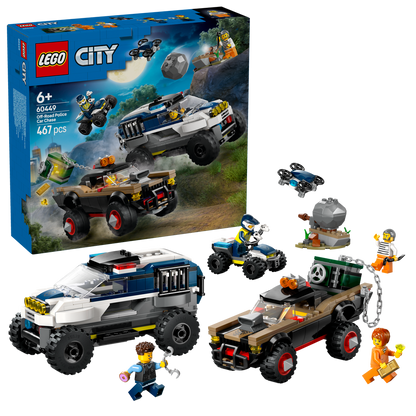 LEGO® City Off-Road Police Car Chase - Bộ Lắp Ráp Xe Cảnh Sát Địa Hình 60449 - LEGO