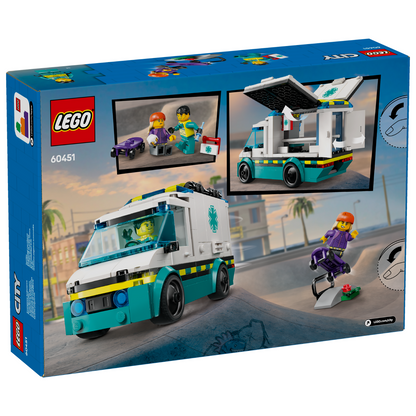 LEGO® City Emergency Ambulance - Xe Cấp Cứu Thành Phố - LEGO 60451 LEGO - LEGO Sets