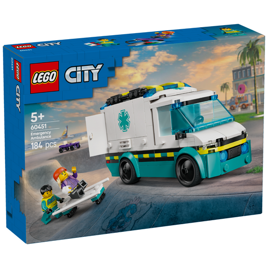 LEGO® City Emergency Ambulance - Xe Cấp Cứu Thành Phố - LEGO 60451 - Hình ảnh sản phẩm