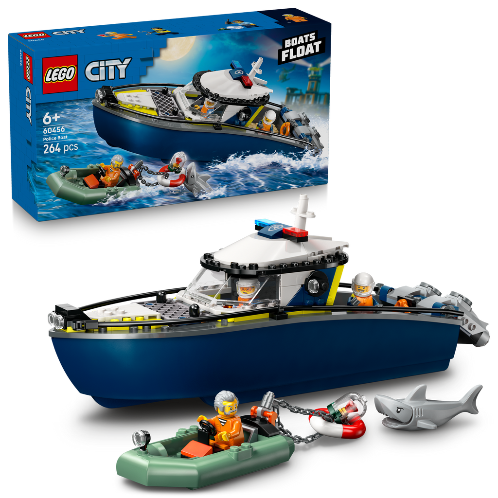 LEGO® City Police Boat Chase - Đồ Chơi Thuyền Cảnh Sát Lắp Ráp - LEGO 60456 - Hình ảnh bổ sung 9