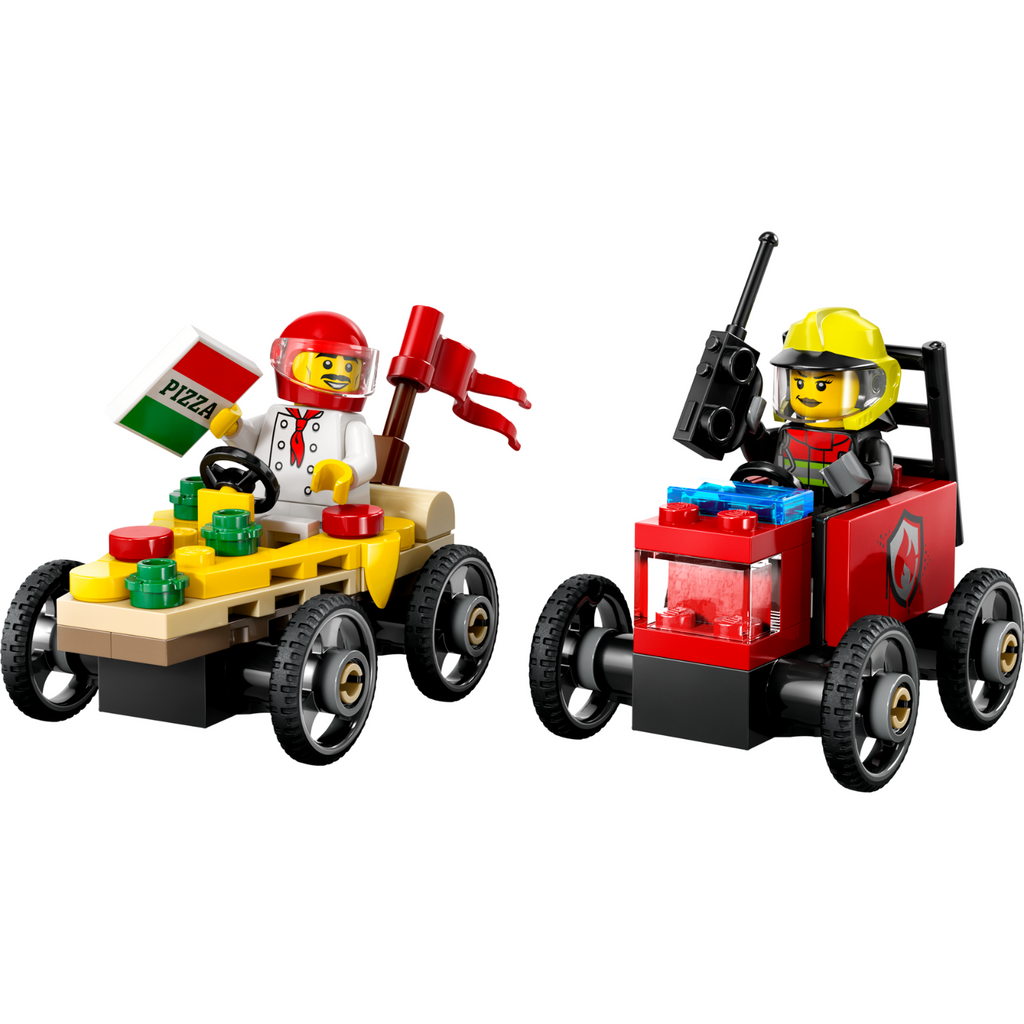 LEGO® City Pizza vs. Fire Truck Race Car Pack - Bộ Lắp Ráp Xe Đua Soapbox Sáng Tạo - LEGO 60458 - Hình ảnh chi tiết 2