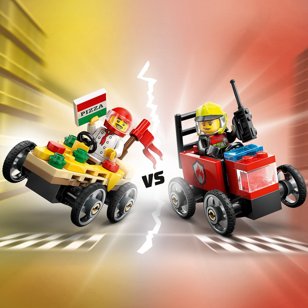 LEGO® City Pizza vs. Fire Truck Race Car Pack - Bộ Lắp Ráp Xe Đua Soapbox Sáng Tạo - LEGO 60458 - Hình ảnh bổ sung 6