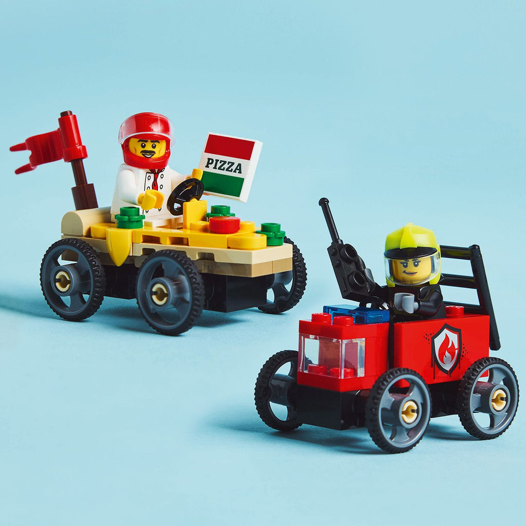 LEGO® City Pizza vs. Fire Truck Race Car Pack - Bộ Lắp Ráp Xe Đua Soapbox Sáng Tạo - LEGO 60458 - Hình ảnh bổ sung 7