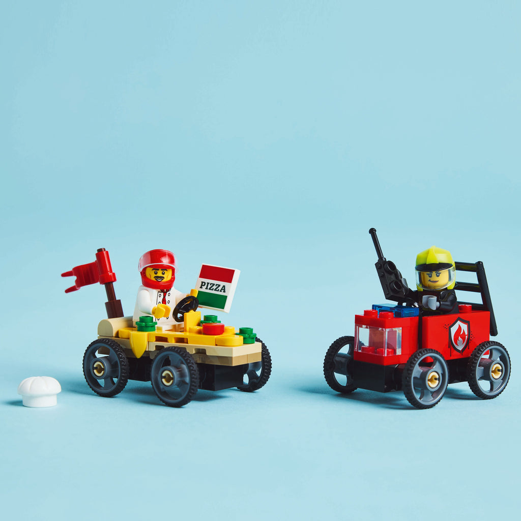 LEGO® City Pizza vs. Fire Truck Race Car Pack - Bộ Lắp Ráp Xe Đua Soapbox Sáng Tạo - LEGO 60458 - Hình ảnh bổ sung 5