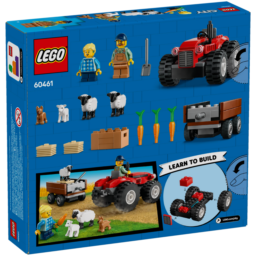LEGO® City Red Farm Tractor with Trailer & Sheep - Bộ Đồ Chơi Xe Kéo Nông Trại Đỏ Và Cừu (60461) - LEGO City - Hình ảnh bổ sung 9