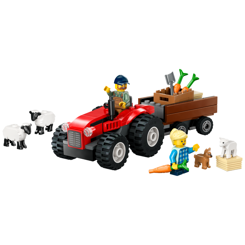 LEGO® City Red Farm Tractor with Trailer & Sheep - Bộ Đồ Chơi Xe Kéo Nông Trại Đỏ Và Cừu (60461) - LEGO City - Hình ảnh chi tiết 2