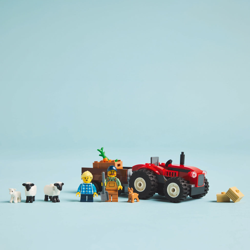 LEGO® City Red Farm Tractor with Trailer & Sheep - Bộ Đồ Chơi Xe Kéo Nông Trại Đỏ Và Cừu (60461) - LEGO City - Hình ảnh bổ sung 5