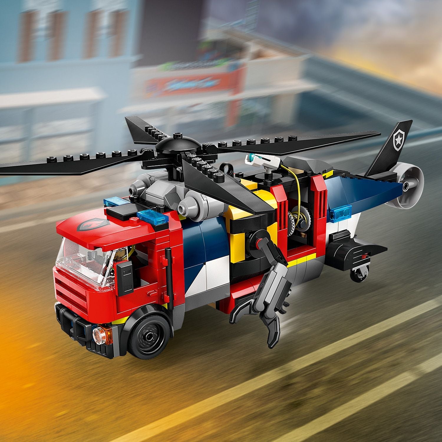 LEGO® City Helicopter, Fire Truck & Submarine Remix - Bộ Đồ Chơi Lắp Ráp Cứu Hộ 3 Trong 1 LEGO 60462 - Hình ảnh bổ sung 7