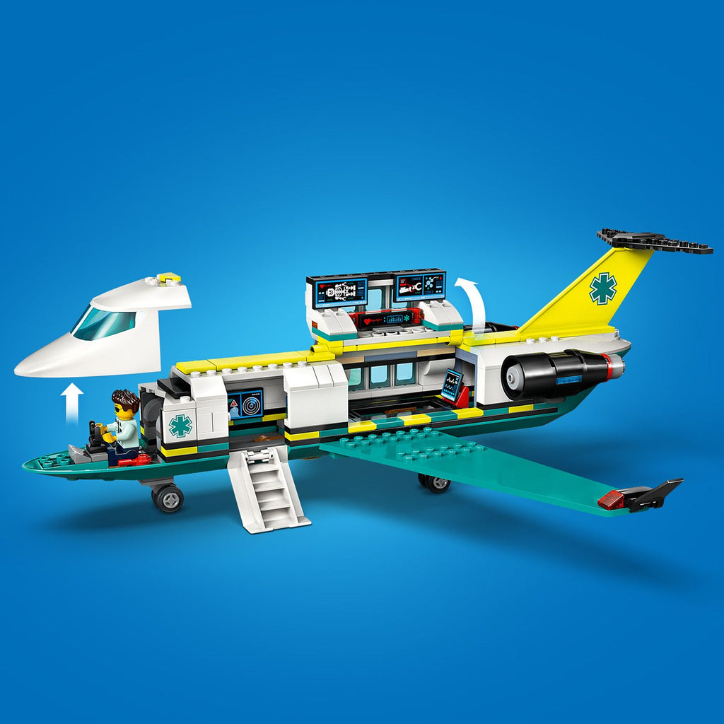 LEGO® City Emergency Air Ambulance Airplane - Đồ Chơi Lắp Ráp Máy Bay Cứu Thương - LEGO 60465 - Hình ảnh bổ sung 6