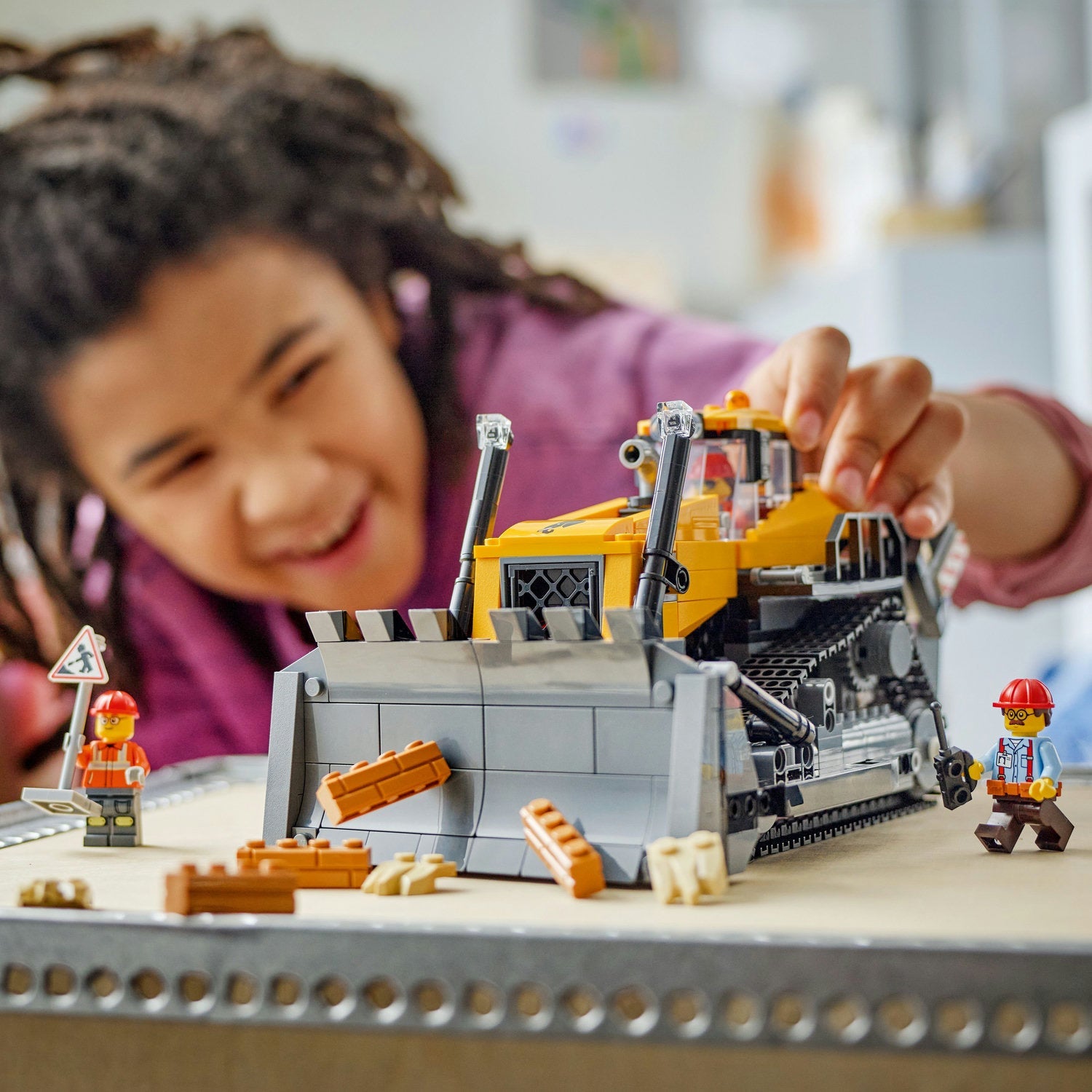 LEGO® City Yellow Bulldozer - Bộ Lắp Ráp Xe Ủi Vàng 60466 - LEGO - Góc nhìn khác 3