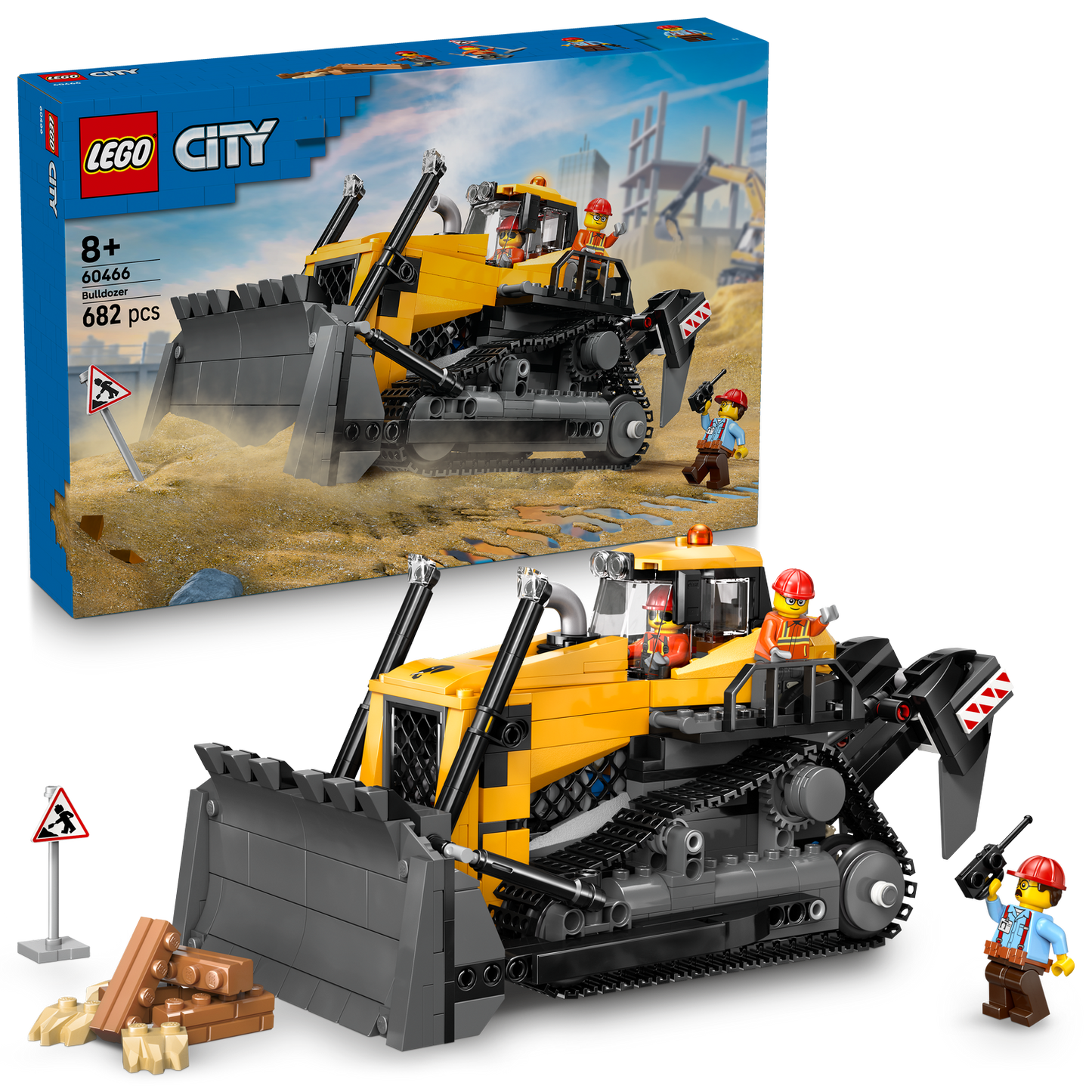LEGO® City Yellow Bulldozer - Bộ Lắp Ráp Xe Ủi Vàng 60466 - LEGO LEGO - ảnh 3 - Building Set