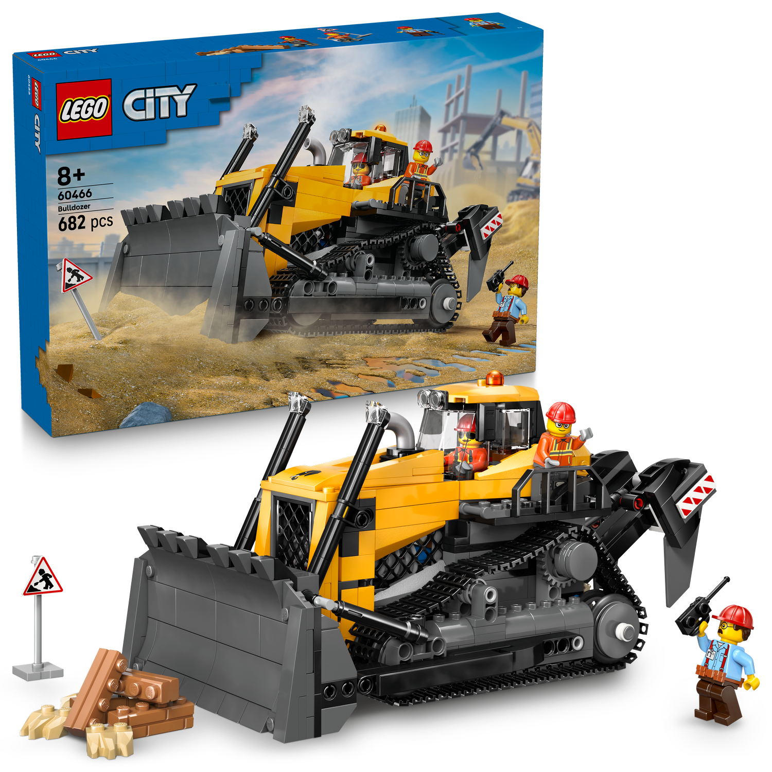 LEGO® City Yellow Bulldozer - Bộ Lắp Ráp Xe Ủi Vàng 60466 - LEGO LEGO - ảnh 3 - Building Set