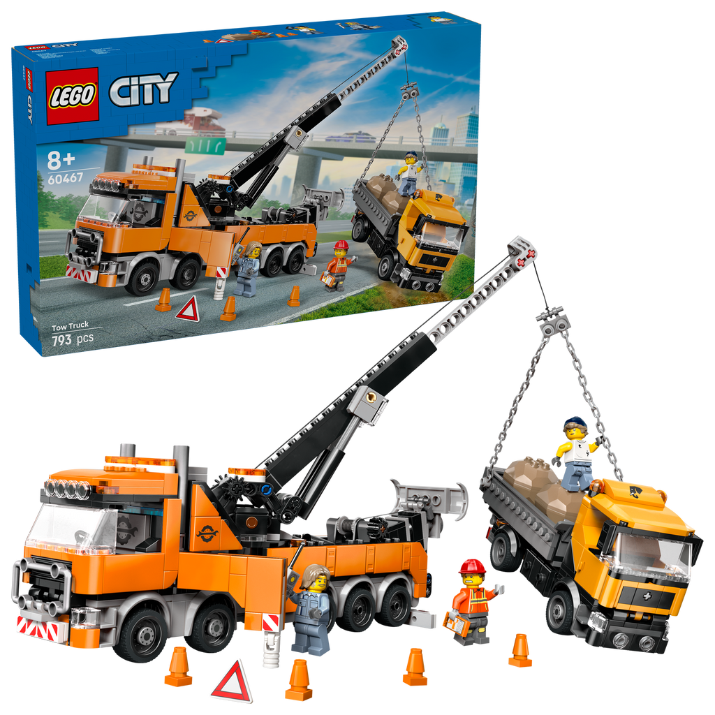 LEGO® City Heavy-Duty Recovery Tow Truck with Crane Xe Kéo Phục Hồi Hạng Nặng 60467 LEGO