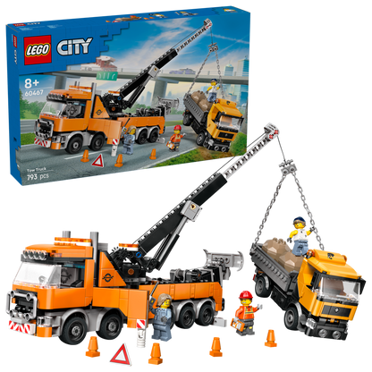 LEGO® City Heavy-Duty Recovery Tow Truck with Crane Xe Kéo Phục Hồi Hạng Nặng 60467 LEGO