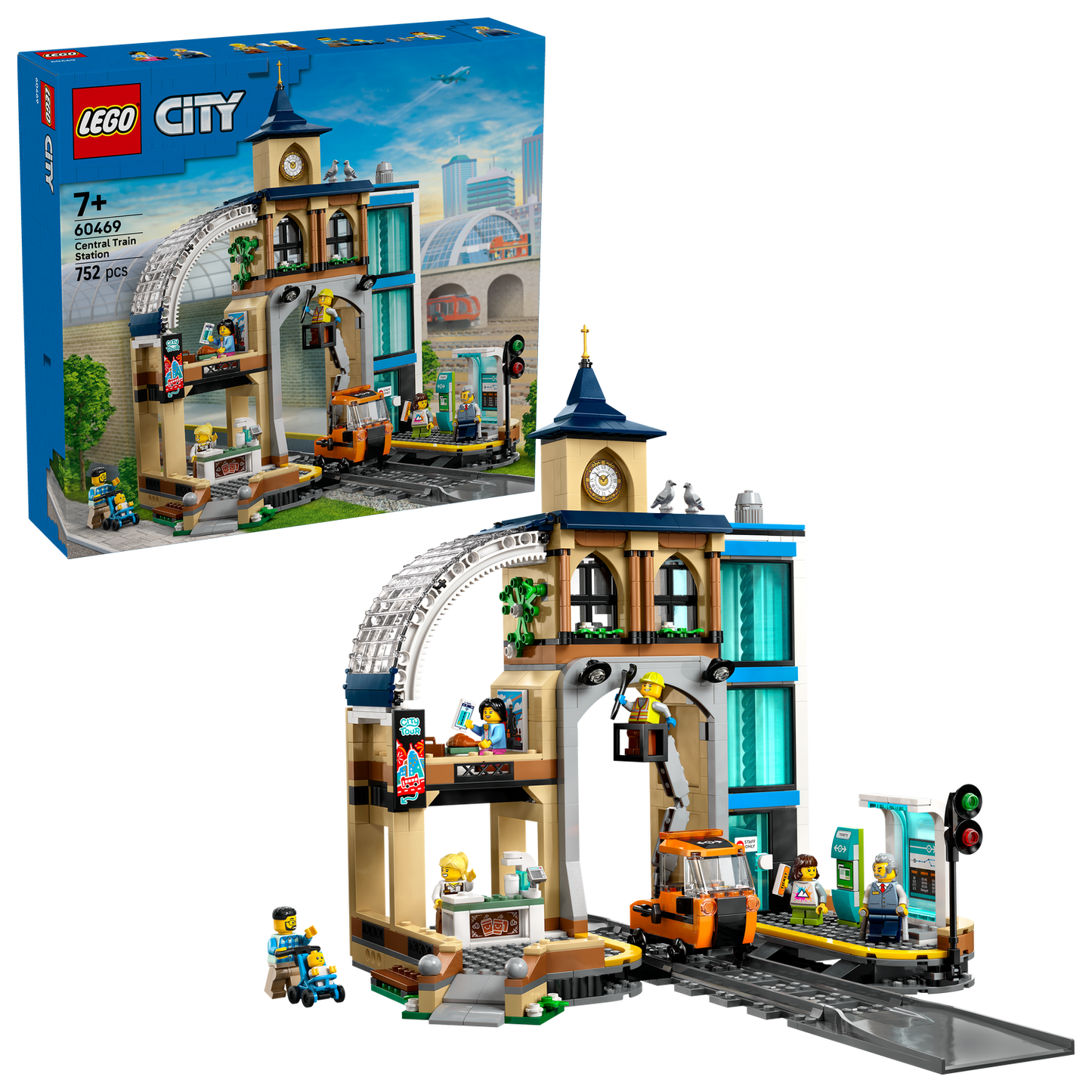LEGO® City Central Train Station - Đồ Chơi Lắp Ráp Trạm Tàu Trung Tâm (60469)