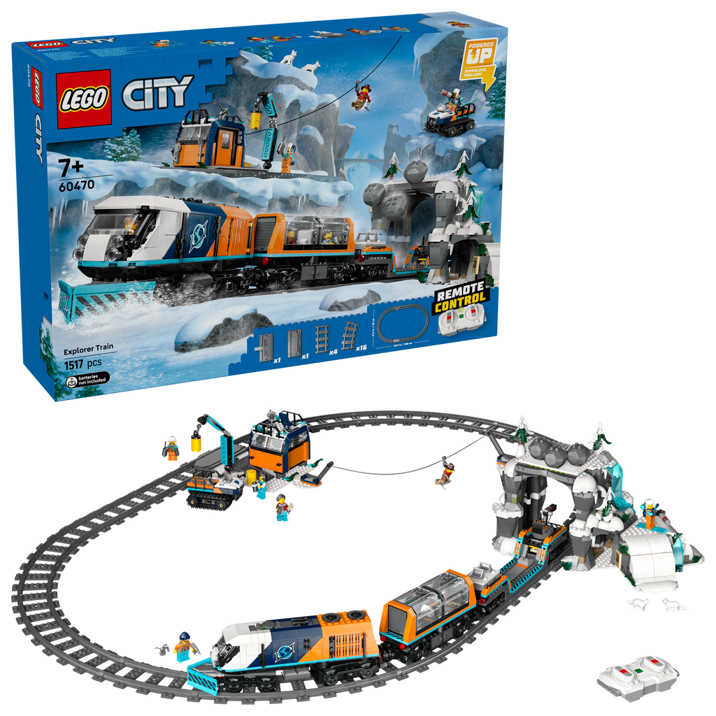 LEGO® City Explorer's Arctic Polar Express Train - Tàu Hỏa Thám Hiểm Bắc Cực Điều Khiển Từ Xa - LEGO 60470 - Hình ảnh bổ sung 6