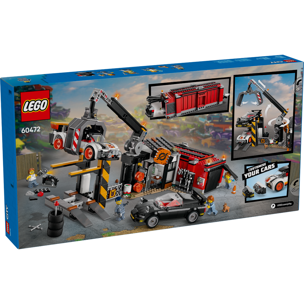 LEGO® City Scrapyard with Cars - Đồ Chơi Lắp Ráp Bãi Phế Liệu Xe Hơi LEGO 60472