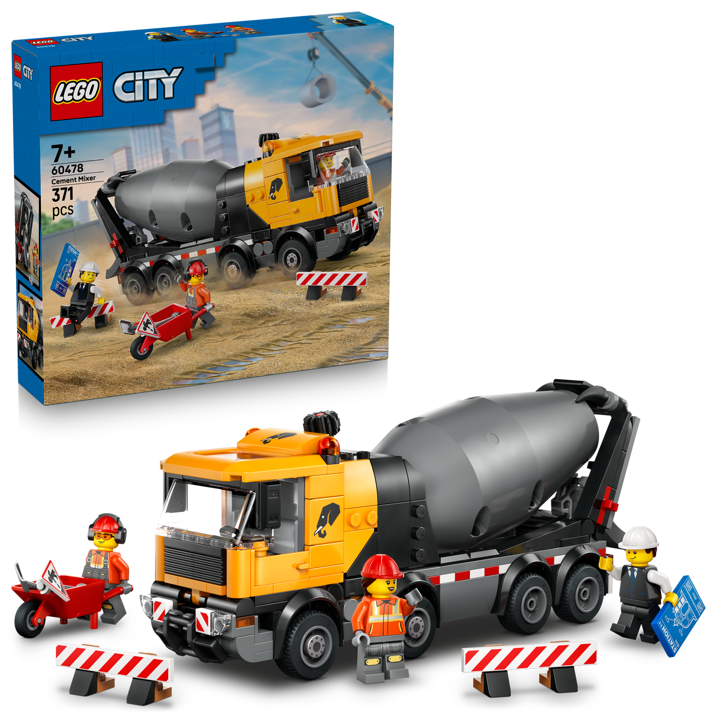 LEGO® City Cement Mixer - Đồ Chơi Lắp Ráp Xe Trộn Bê Tông - LEGO 60478 LEGO - ảnh 3 - LEGO Set