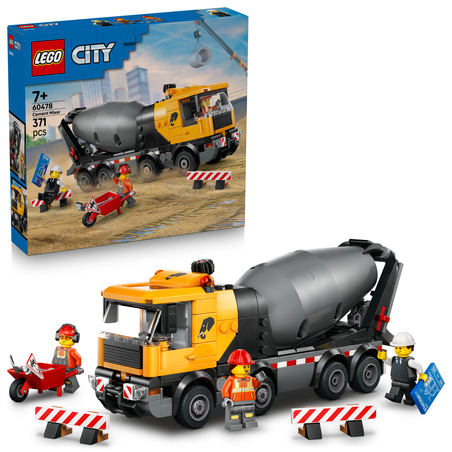 LEGO® City Cement Mixer - Đồ Chơi Lắp Ráp Xe Trộn Bê Tông - LEGO 60478 LEGO - ảnh 3 - LEGO Set