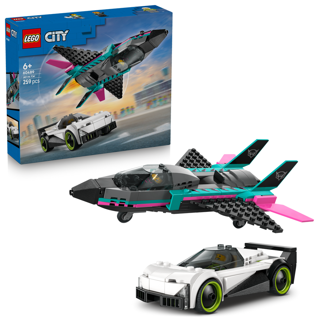 LEGO® City Jet vs. Car - Đồ Chơi Lắp Ráp Máy Bay & Siêu Xe - LEGO 60489